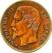 France 5 Francs (Napoleon III pattern of Barre) NAPOLEON III EMPEREUR BARRE coin obverse France 5 Francs (Napoleon III pattern of Barre) NAPOLEON III EMPEREUR BARRE coin obverse