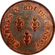 France 5 Francs Pattern by Moreau ND (1824)  CHARLES X ROI DE FRANCE coin obverse France 5 Francs Pattern by Moreau ND (1824)  CHARLES X ROI DE FRANCE coin obverse