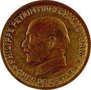 France 5 Francs (Petain Essai Type I) PHILIPPE PETAIN MARECHAL DE FRANCE CHEF DE L'ETAT L. BAZOR coin obverse