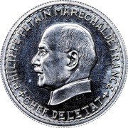 France 5 Francs Petain Essai Type III Piedfort 1941 c+w KM# PE308 PHILIPPE PETAIN MARECHAL DE FRANCE CHEF DE L'ETAT coin obverse France 5 Francs Petain Essai Type III Piedfort 1941 c+w KM# PE308 PHILIPPE PETAIN MARECHAL DE FRANCE CHEF DE L'ETAT coin obverse