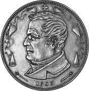 France 5 Francs Satirical coinage. Adolphe Thiers 1872 X# 48.2 1685 coin obverse