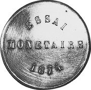 France 5 Francs (Satirical coinage. Mac-Mahon.) X# E51 ESSAI MONETAIRE 1874 coin reverse France 5 Francs (Satirical coinage. Mac-Mahon.) X# E51 ESSAI MONETAIRE 1874 coin reverse