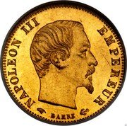 France 5 Francs (Trial) KM# TS5 BARRE NAPOLEON III EMPEREUR coin obverse