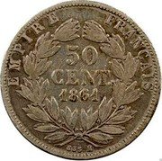 France 50 Centimes E - Essai 835. M 1861 E 50 CENT 1861 835. M EMPIRE FRANÇAIS coin reverse France 50 Centimes E - Essai 835. M 1861 E 50 CENT 1861 835. M EMPIRE FRANÇAIS coin reverse