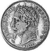France 50 Centimes E - Essai 1861 E KM# EF26 BARRE NAPOLEON III EMPEREUR coin obverse France 50 Centimes E - Essai 1861 E KM# EF26 BARRE NAPOLEON III EMPEREUR coin obverse