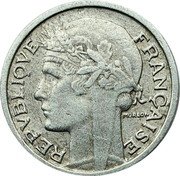 France 50 Centimes (Essai by Morlon. Heavy Type) REPVBLIQVE FRANÇAISE MORLON coin obverse