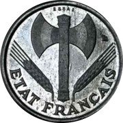 France 50 Centimes (Essai Piedfort Francisque) ESSAI ETAT FRANÇAIS LB coin obverse France 50 Centimes (Essai Piedfort Francisque) ESSAI ETAT FRANÇAIS LB coin obverse