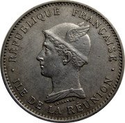 France 50 Centimes Reunion 1896  KM# 4 RÉPUBLIQUE FRANÇAISE LAGRANGE ILE DE LA RÉUNION coin obverse France 50 Centimes Reunion 1896  KM# 4 RÉPUBLIQUE FRANÇAISE LAGRANGE ILE DE LA RÉUNION coin obverse