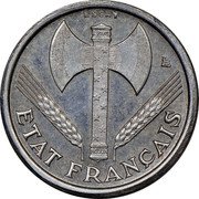France 50 Centimes (Francisque Essai) KM# E83a ESSAI ETAT FRANÇAIS LB coin obverse France 50 Centimes (Francisque Essai) KM# E83a ESSAI ETAT FRANÇAIS LB coin obverse