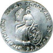 France 50 Centimes New Caledonia Essai. Flat Rim 1948  KM# E1a UNION FRANÇAISE A.RIVAUD ESSAI REPUBLIQUE FRANÇAISE coin obverse