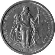 France 50 Centimes (Oceania Essai) KM# E7 REPUBLIQUE FRANÇAISE UNION FRANÇAISE ESSAI G.B.BAZOR 1949 coin obverse France 50 Centimes (Oceania Essai) KM# E7 REPUBLIQUE FRANÇAISE UNION FRANÇAISE ESSAI G.B.BAZOR 1949 coin obverse