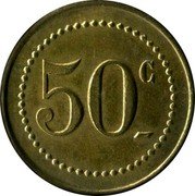 France 50 Centimes Paris. Academie des Italiens 1917 ND 50 C coin reverse