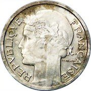 France 50 Centimes (Pre-series by Morlon. Without the Word Essai) REPVBLIQVE FRANÇAISE MORLON coin obverse