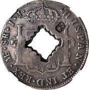 France 9 Livres Guadeloupe British Occupation ND (1811)  Host years 1791-1808 KM# 35 HISPAN ET IND REX MAE 8R I I coin reverse France 9 Livres Guadeloupe British Occupation ND (1811)  Host years 1791-1808 KM# 35 HISPAN ET IND REX MAE 8R I I coin reverse