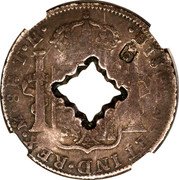 France 9 Livres (Guadeloupe British Occupation) KM# 25 HISPAN ET IND REX MO 8R T H coin reverse