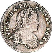 France 1/12 ECU (10 Sols) (Navarre. Louis XV) LVD. XV. D. G. FR. ET. NAV. REX coin obverse France 1/12 ECU (10 Sols) (Navarre. Louis XV) LVD. XV. D. G. FR. ET. NAV. REX coin obverse