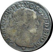 France 1/12 ECU Anna Mary Louise. 1st Type 1659  AN.MA.LOV.PRINC.SOVV.DE.DOM. coin obverse France 1/12 ECU Anna Mary Louise. 1st Type 1659  AN.MA.LOV.PRINC.SOVV.DE.DOM. coin obverse