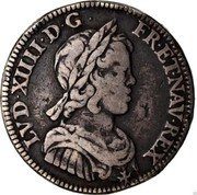 France 1/12 ECU Louis XIV. Piedfort 1644 A KM# P60 LVD XIIII D G FR ET NAV REX coin obverse France 1/12 ECU Louis XIV. Piedfort 1644 A KM# P60 LVD XIIII D G FR ET NAV REX coin obverse