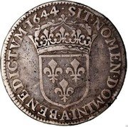 France 1/12 ECU Louis XIV. Piedfort 1644 A KM# P60 A SIT NOMEN DOMINI BENEDICTVM 1644 coin reverse France 1/12 ECU Louis XIV. Piedfort 1644 A KM# P60 A SIT NOMEN DOMINI BENEDICTVM 1644 coin reverse