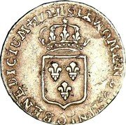 France 1/12 ECU (Louis XV) SIT NOMEN DOMINI BENEDICTUM 1721 coin reverse France 1/12 ECU (Louis XV) SIT NOMEN DOMINI BENEDICTUM 1721 coin reverse