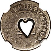 France 1/2 Bit Martinique ND (1761-1764)  Rare KM# 1 ... PPUS V D G coin obverse France 1/2 Bit Martinique ND (1761-1764)  Rare KM# 1 ... PPUS V D G coin obverse