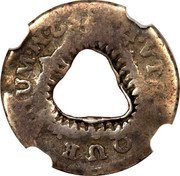 France 1/2 Bit Martinique ND (1770-1772)  Host years 1747-1757. KM# 16 VTRA QUE VNUM MO 1761 M coin reverse