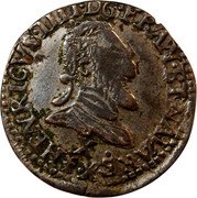 France 1/2 Franc (Henri IV. Amiens) X HENRICVS IIII D G FRANC ET NAVA REX coin obverse
