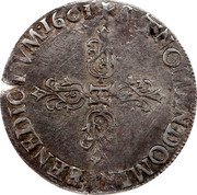 France 1/2 Franc (Henri IV. Dijon) H SIT. NOMEN. DOMINI. BENEDICTVM 1601 coin reverse