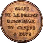 France 1/2 Franc (Louis-Philippe I Pattern of Bovy) ESSAI DE LA PRESSE MONETAIRE DE GENEVE J. BOVY coin reverse France 1/2 Franc (Louis-Philippe I Pattern of Bovy) ESSAI DE LA PRESSE MONETAIRE DE GENEVE J. BOVY coin reverse