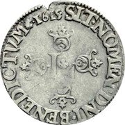 France 1/2 Franc (Louis XIII. L) .SIT. NOMEN. DNI. BENEDICTVM. 1615 coin reverse
