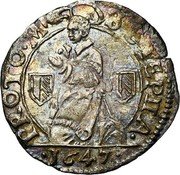 France 1/2 Groschen (City of Metz) S. STEPHA PROTO. M 1647 coin reverse