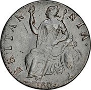 UK 1/2 Penny (Pattern) KM# PnN33 BRITAN NIA 1694 coin reverse