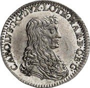 France 1/2 Teston (Charles IV) KM# 61 CAROLVS D G DVX LOTH MAR D C B G coin obverse France 1/2 Teston (Charles IV) KM# 61 CAROLVS D G DVX LOTH MAR D C B G coin obverse