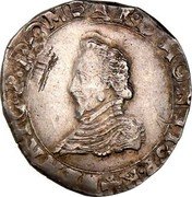 France 1/2 Teston (Henry II 2nd Type) HENRIC. P. DOMBAR. D. MONTISP. R coin obverse France 1/2 Teston (Henry II 2nd Type) HENRIC. P. DOMBAR. D. MONTISP. R coin obverse