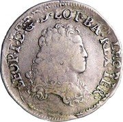 France 1/2 Teston (Leopold I. Lorraine) KM# 86 LEOP I D G D LOT BA REX IER coin obverse France 1/2 Teston (Leopold I. Lorraine) KM# 86 LEOP I D G D LOT BA REX IER coin obverse