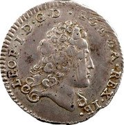 France 1/2 Teston (Lorraine Arms) KM# 89 LEOP I D G D LOT BA REX IER coin obverse France 1/2 Teston (Lorraine Arms) KM# 89 LEOP I D G D LOT BA REX IER coin obverse