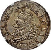 France 1/2 Thaler (Immobilization in the name of Charles V) KM# 28 CAROLVS V IMPERATOR coin obverse