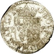 France 1/4 ECU Francis and Louise-Marguerite. 2nd Type ND (1605-1614)  F BOVRB LVD MARGAR LOT coin obverse France 1/4 ECU Francis and Louise-Marguerite. 2nd Type ND (1605-1614)  F BOVRB LVD MARGAR LOT coin obverse