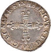 France 1/4 ECU (Henri IV Navarre) HENRICVS.4.D.G.FRANC.ET.NAVAR.REX coin obverse France 1/4 ECU (Henri IV Navarre) HENRICVS.4.D.G.FRANC.ET.NAVAR.REX coin obverse