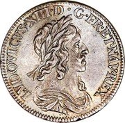 France 1/4 ECU (Louis XIII 2nd portrait) LVDOVICVS XIII D G FR ET NAV REX coin obverse France 1/4 ECU (Louis XIII 2nd portrait) LVDOVICVS XIII D G FR ET NAV REX coin obverse