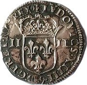 France 1/4 ECU (Louis XIV Coinage. Type 1) LVDOVICS XIIII 9 D G FR ET NAV REX coin obverse France 1/4 ECU (Louis XIV Coinage. Type 1) LVDOVICS XIIII 9 D G FR ET NAV REX coin obverse