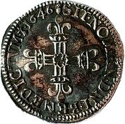 France 1/4 ECU (Louis XIV Coinage. Type 1) SIT NOMEN DNI BENEDICTVM 1646 coin reverse France 1/4 ECU (Louis XIV Coinage. Type 1) SIT NOMEN DNI BENEDICTVM 1646 coin reverse
