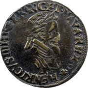 France 1/4 Franc (Henri IV. Montpellier) HENRICVS IIII D G FRANC ET NAVA REX N coin obverse