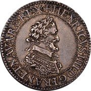 France 1/4 Franc (Henri IV. Pattern) KM# Pn5 HENRICVS IIII D G FRANC ET NAVARE REX 1607 coin obverse France 1/4 Franc (Henri IV. Pattern) KM# Pn5 HENRICVS IIII D G FRANC ET NAVARE REX 1607 coin obverse
