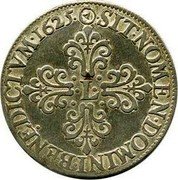 France 1/4 Franc (Louis XIII) SIT. NOMEN. DOMINI. BENEDICTVM. 1625. coin reverse
