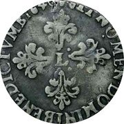 France 1/4 Franc (Louis XIII- M.) SIT NOMEN DOMINI BENEDICTVM 1640 L coin reverse