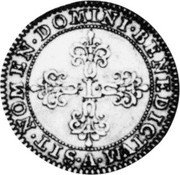 France 1/4 Franc Louis XIII. Pattern 1618 A KM# PnA11 SIT NOMEN DOMINI BENEDICTVM A L coin reverse