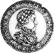 France 1/4 Franc (Louis XIII. Piedfort) KM# P24 LVDOVICVS XIII D G FRANCOR ET NAVAR REX coin obverse