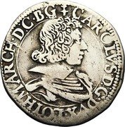 France 1/4 Teston (Charles IV. Duchy of Lorraine) KM# 44 CAROLVS D G DVX LOTH MARCH D C B G coin obverse