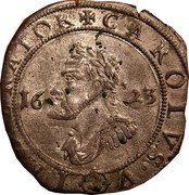 France 1/4 Teston (Immobilization in the name of Charles V. Besancon) KM# 20 CAROLVS V (2) IMPERATOR 1623 coin obverse
